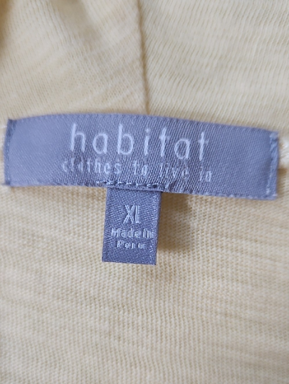 Habitat XL Asymmetric Sleeveless Cowl Neck Tunic Top Cotton Lagenlook Yellow - Picture 4 of 8